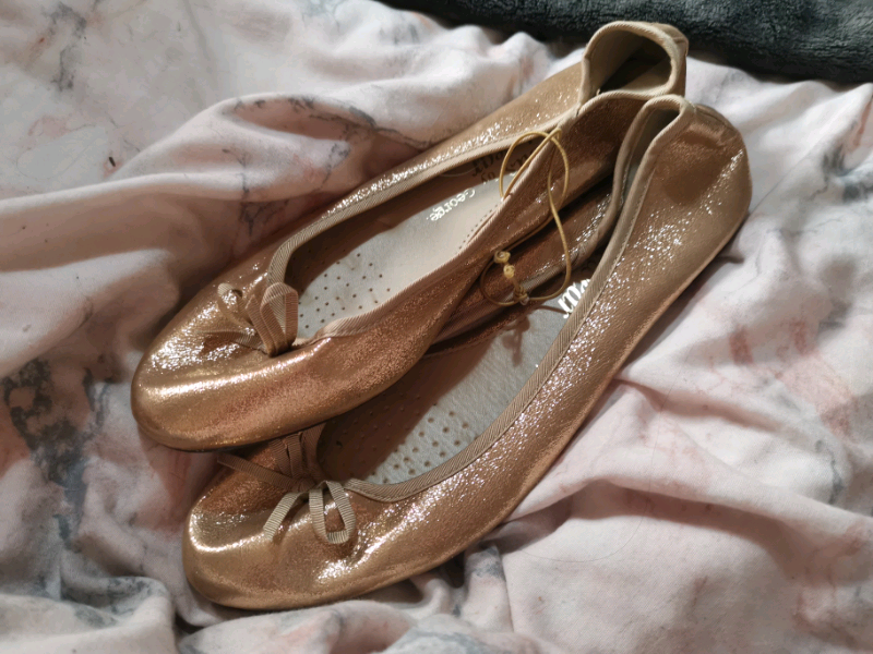 rose gold dolly shoes